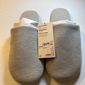 NEW MUJI Cotton SLIPPERS Sandals size XL. Suede Bottom (with Tags)